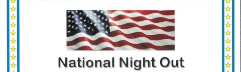 American Flag with title: National Night Out