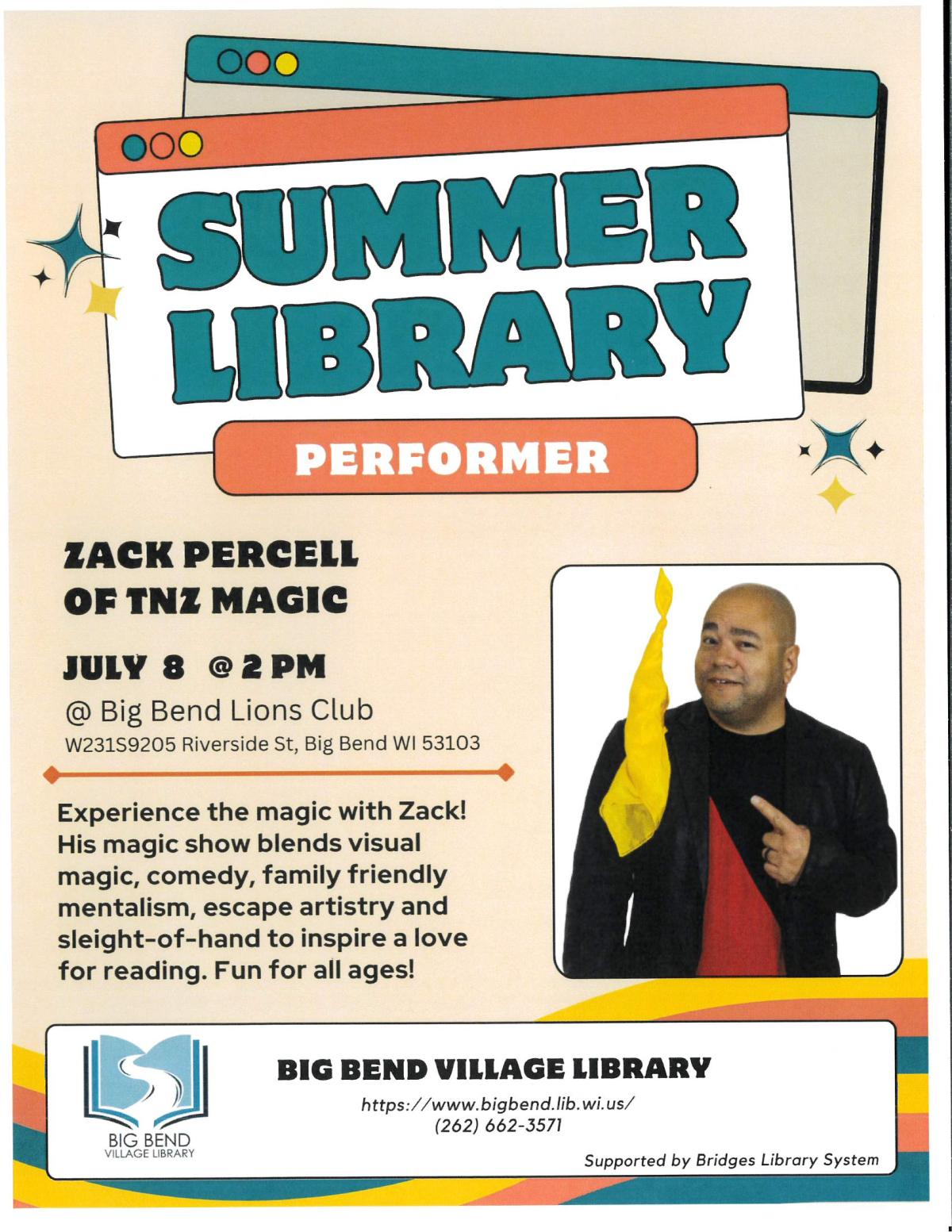 magician with description of event